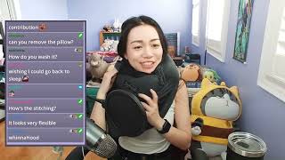 Popular Twitch Gamer/Streamer tests out the SLOODIE travel pillow substitute ! does it help **