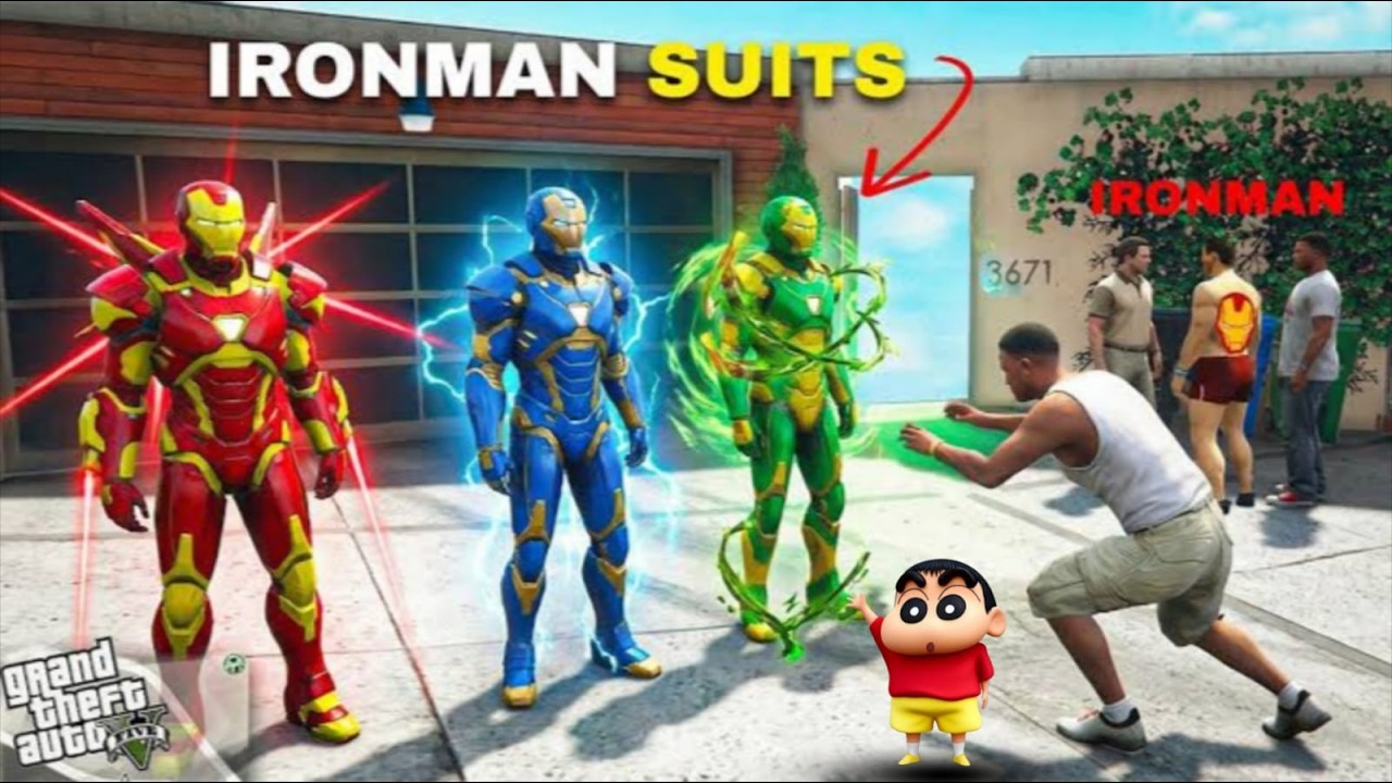 Gta 5 - Ironman এর সুইট আপগ্রেড করলো shinchan আর ফ্রাঙ্কলিন! Gta v bangla !