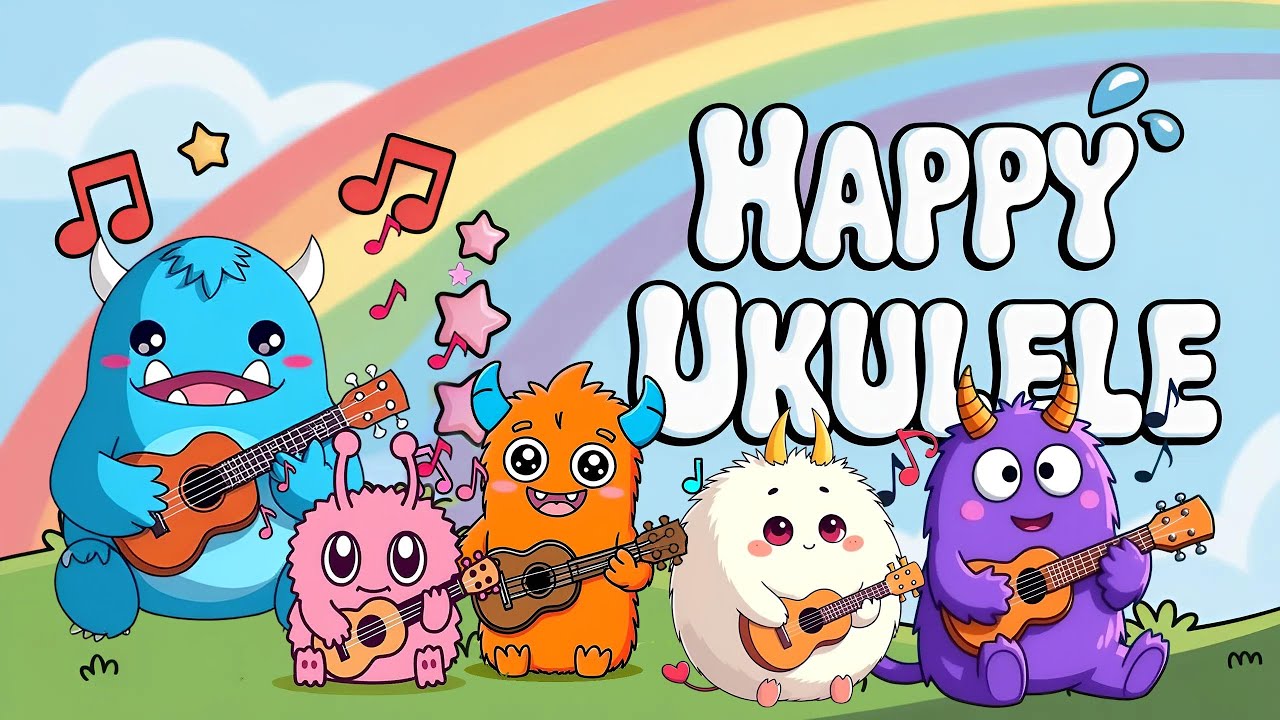 Happy Ukulele Music with The Tooty Tots 2 | Morning Music for Classroom 🌞 Playground Music for Kids🎈