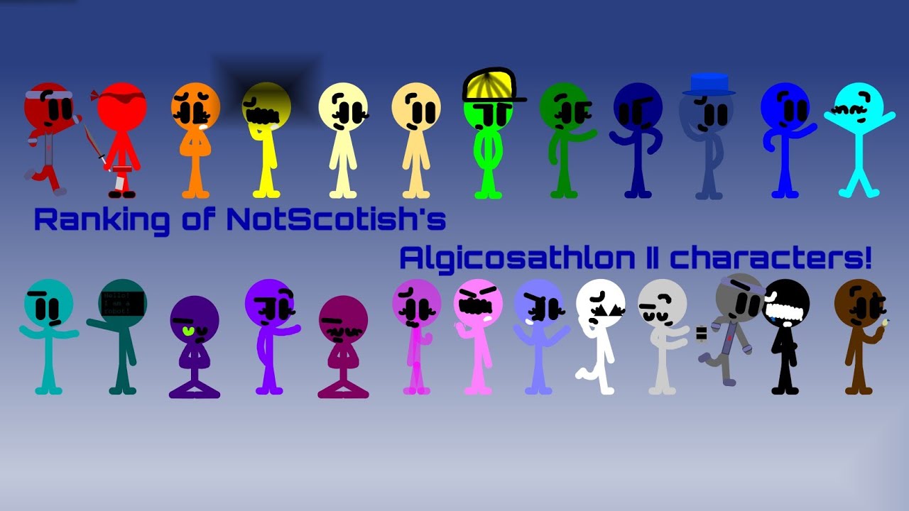 Updated Ranking of NotScotish's Algicosathlon II characters!! D YouTube