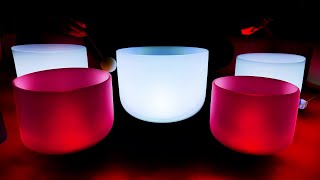 Crystal Singing Bowls for Soul Healing, sleep, meditation and relax