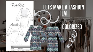 Fashion Flat Time Lapse making a Fashion Flat for a tech pack What is a fashion flat Fashion Student