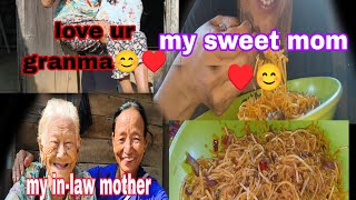 helping my in-law mother ♥️🤗|| having a good time with my mom|| simple chow recipe 😊|| daily vlog