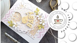 A Sweet Baby Bib Card for a Girl | Papertrey Ink