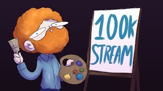 100K SUBS QnA STEAM - Bob Ross painting