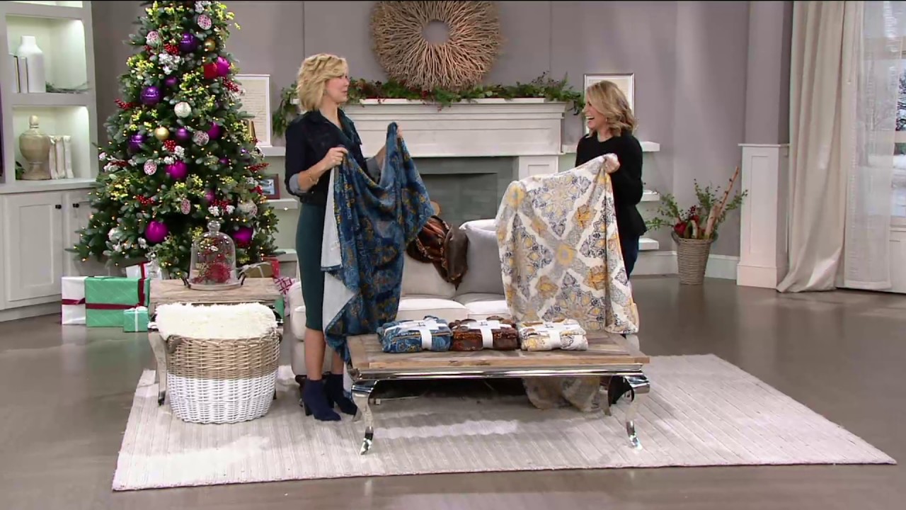 ED On Air Medallion Velvetloft Throw by Ellen DeGeneres on QVC YouTube