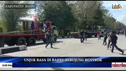 UNJUK RASA DI BARRU BERUJUNG BENTROK