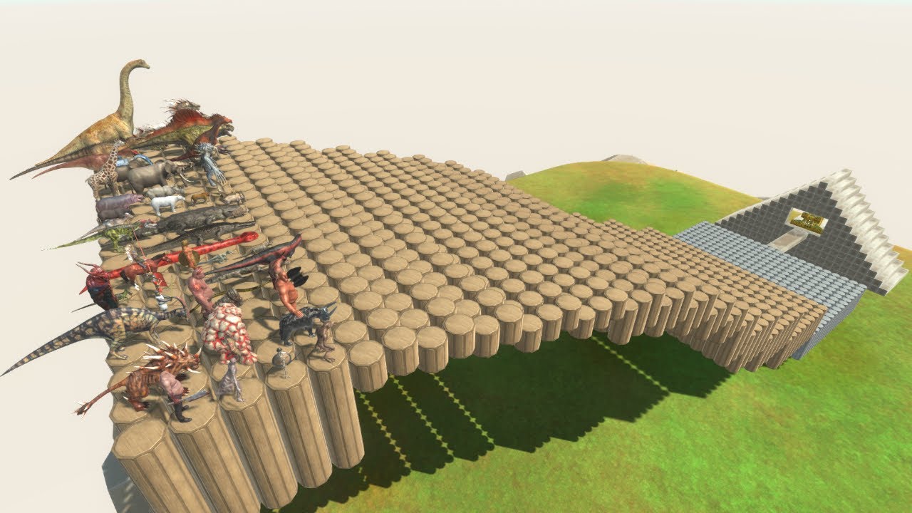 Cylinder Stairs Championship of All Units - ( Animal Revolt Battle Simulator )