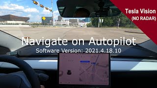 2021 Tesla Model 3 Navigate on Autopilot (Tesla Vision): Rush Hour Traffic, Avoids Accident