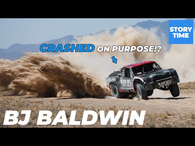 BJ Baldwin Talks About A Crashing His Trophy Truck On Purpose | AGM Story Time class=