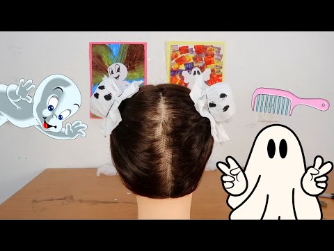 Penteado Maluco de Halloween fácil 👻 Ghost Halloween Hairstyles