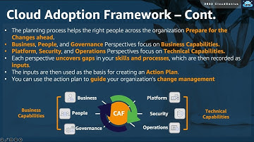 AWS-Cloud Practitioner Course- 055-Section 9- CAF: Cloud Adoption Framework