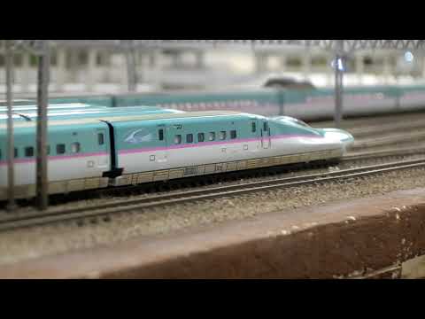 Nゲージ 東北新幹線E5系＆北海道新幹線H5系の走行シーン Shinkansen Modellbahn Model Railroad 鉄道模型【Re-Color】
