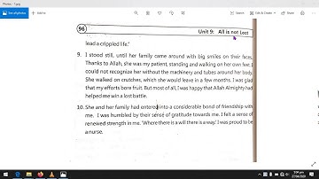 Unit 9-All Is Not Lost-Translation Para 10 And Exercise Questions Answers