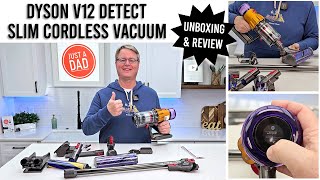 Dyson V12 Detect Slim Cordless Vacuum UNBOXING & REVIEW