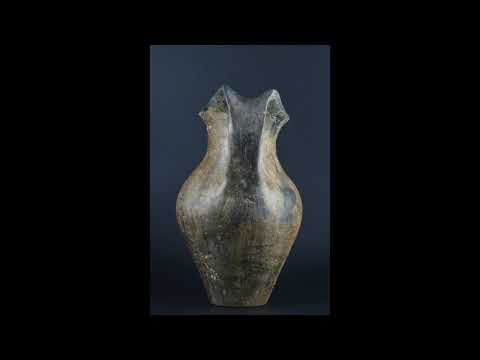 中華古美術8 | 陶瓷-高古陶---寺漥文化灰陶魚口雙耳壺II - YouTube