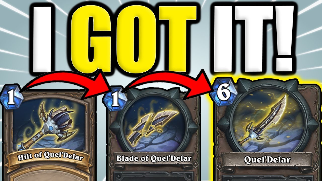 WE GOT THE RAREST Kazakusan Treasure...Quel'Delar! Hearthstone YouTube