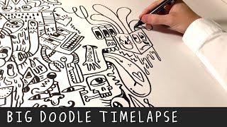 BIG Black & White Doodle Timelapse / Luke Crump