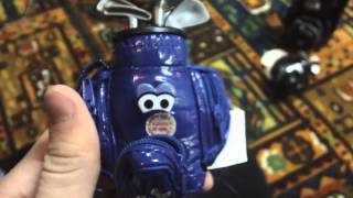 Singing Blue Golf Bag Key Chain