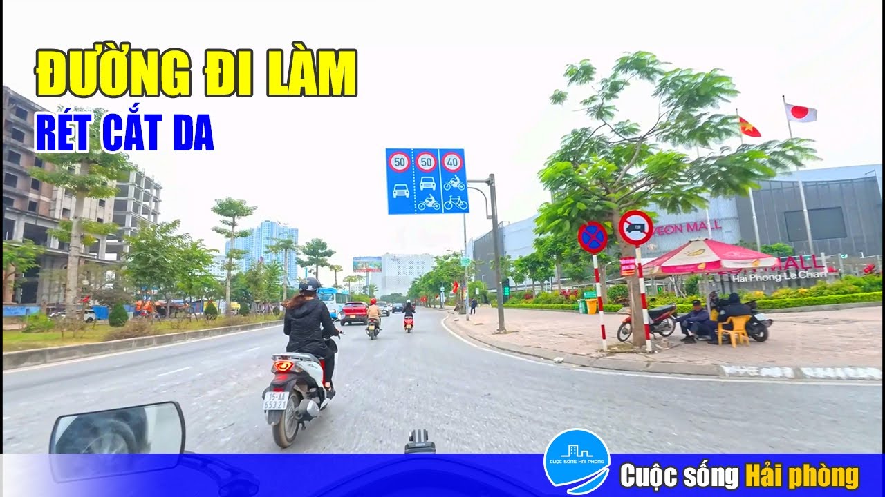 Đường phố hải phòng sớm mùa đông, rét căm căm