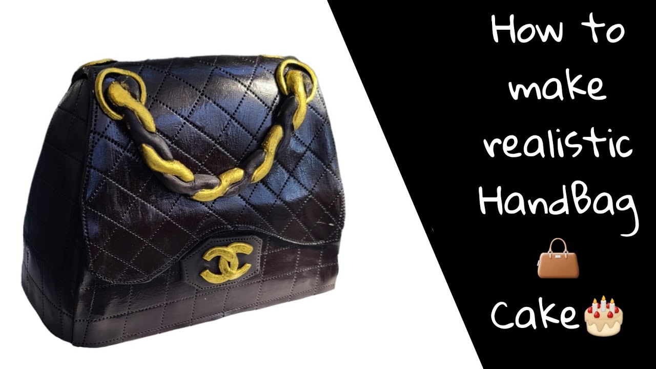 Cake decorating tutorials, how to make a CHANEL PURSE CAKE TOPPER