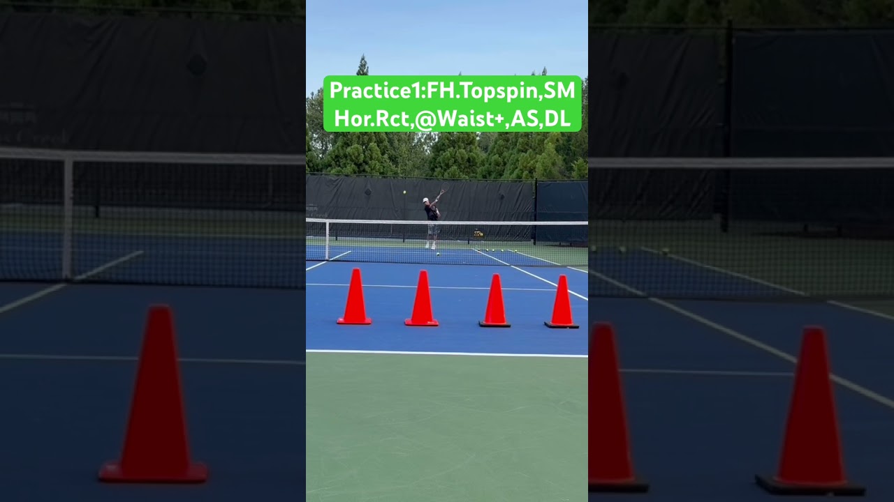 Practice1: PreBeginner, DS0, FH.Topspin, Horizontal Racquet, @Waist+ High, @A2,ASL,DL, Slow Motion