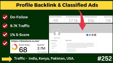 Indexable Do Follow Profile Backlink | Also Create Classified Ads Backlink | 100% Indexed Backlink