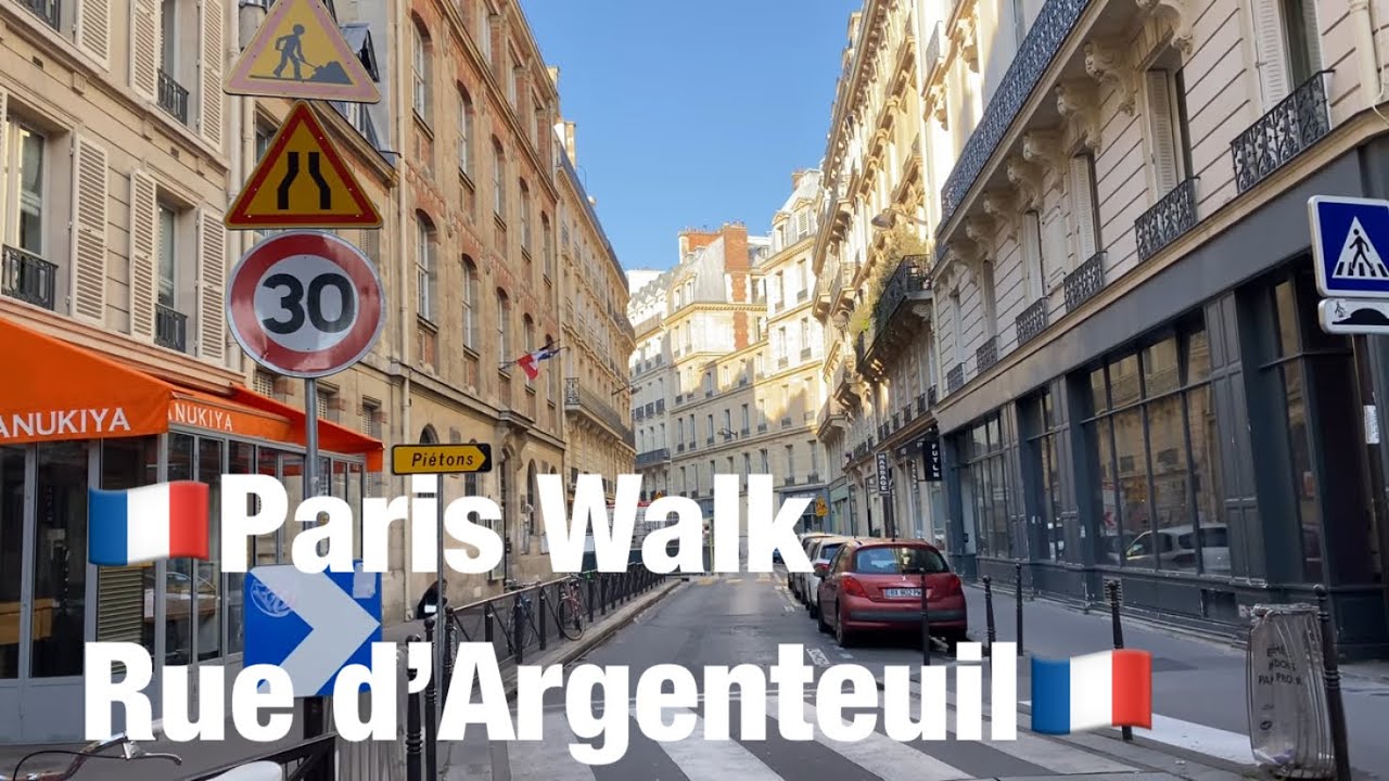 🇫🇷Paris Walk Rue d’Argenteuil🇫🇷 YouTube