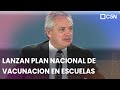 Alberto Fernández lanzó la campaña de vacunación para el sector educativo: "Queremos que todos vuelvan al colegio"