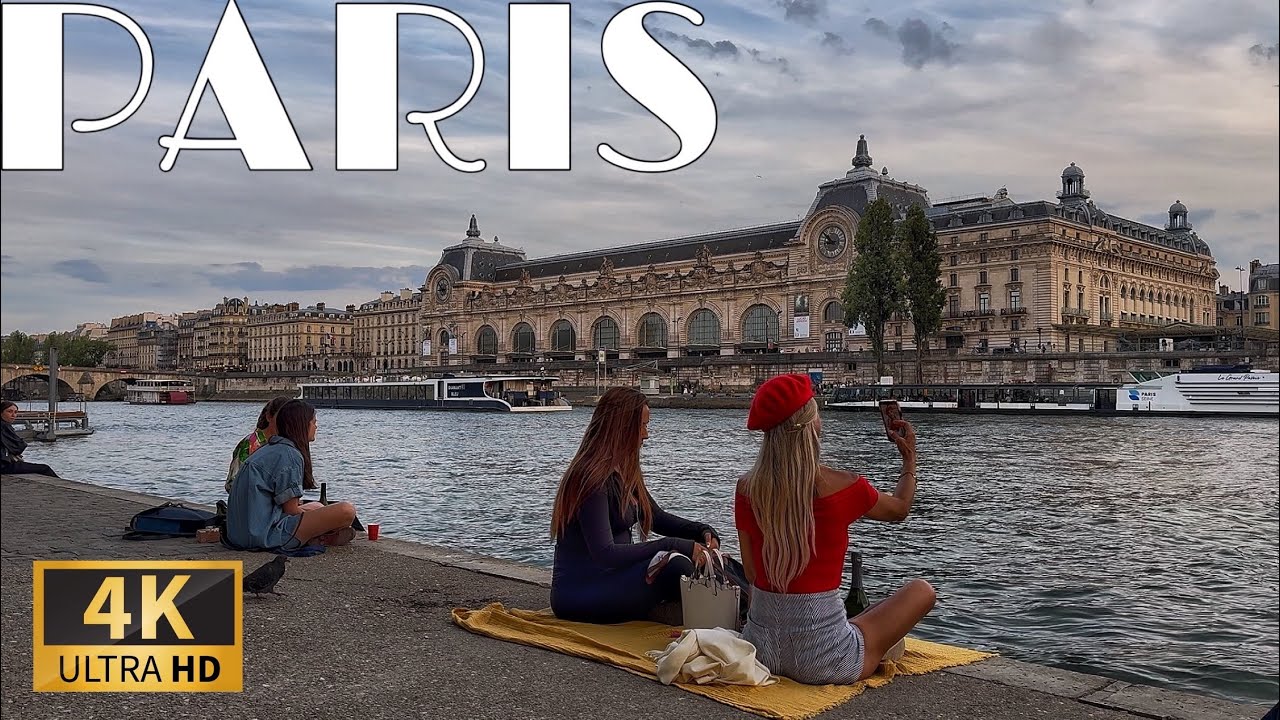 [🇫🇷Paris France 4K 120 FPS HDR Walking Tour] Paris Beautiful Evening ...