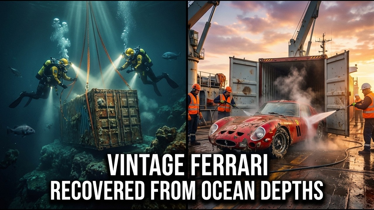 Hidden Beneath the Sea: Vintage Ferrari Container Mystery Revealed