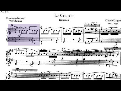 Le Coucou Piano Version with Sheet Music - YouTube