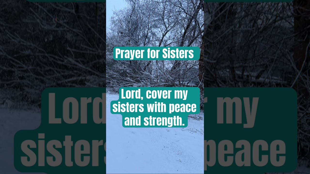 Prayer for SistersCaption:Lord, cover my sisters with peace and strength.Hashtags: