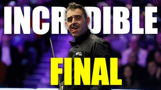 Absolutely incredible finale!! Ronnie O'Sullivan!