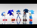 5 Versions of Sonic  - Floss Dance-Off! (Movie, Modern, Boom, Classic, LEGO) [Sonic MMD]