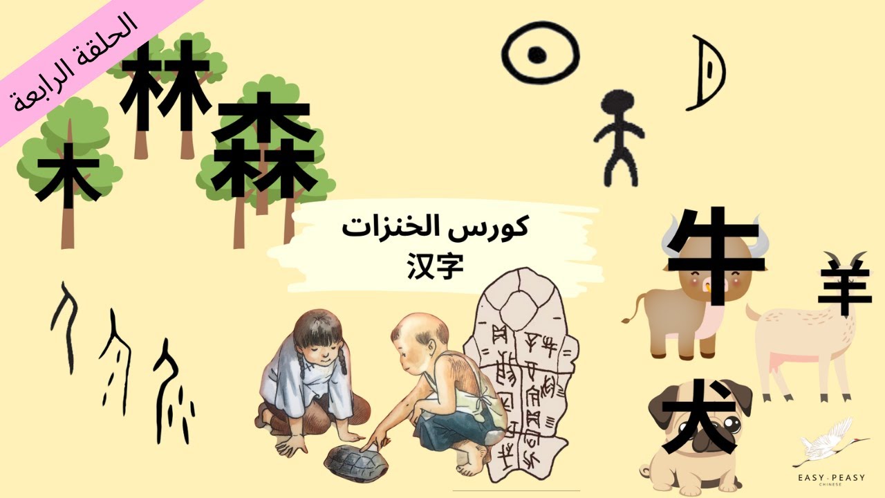 点，提 كورس كتابة الرموز الصينية ،الخطين