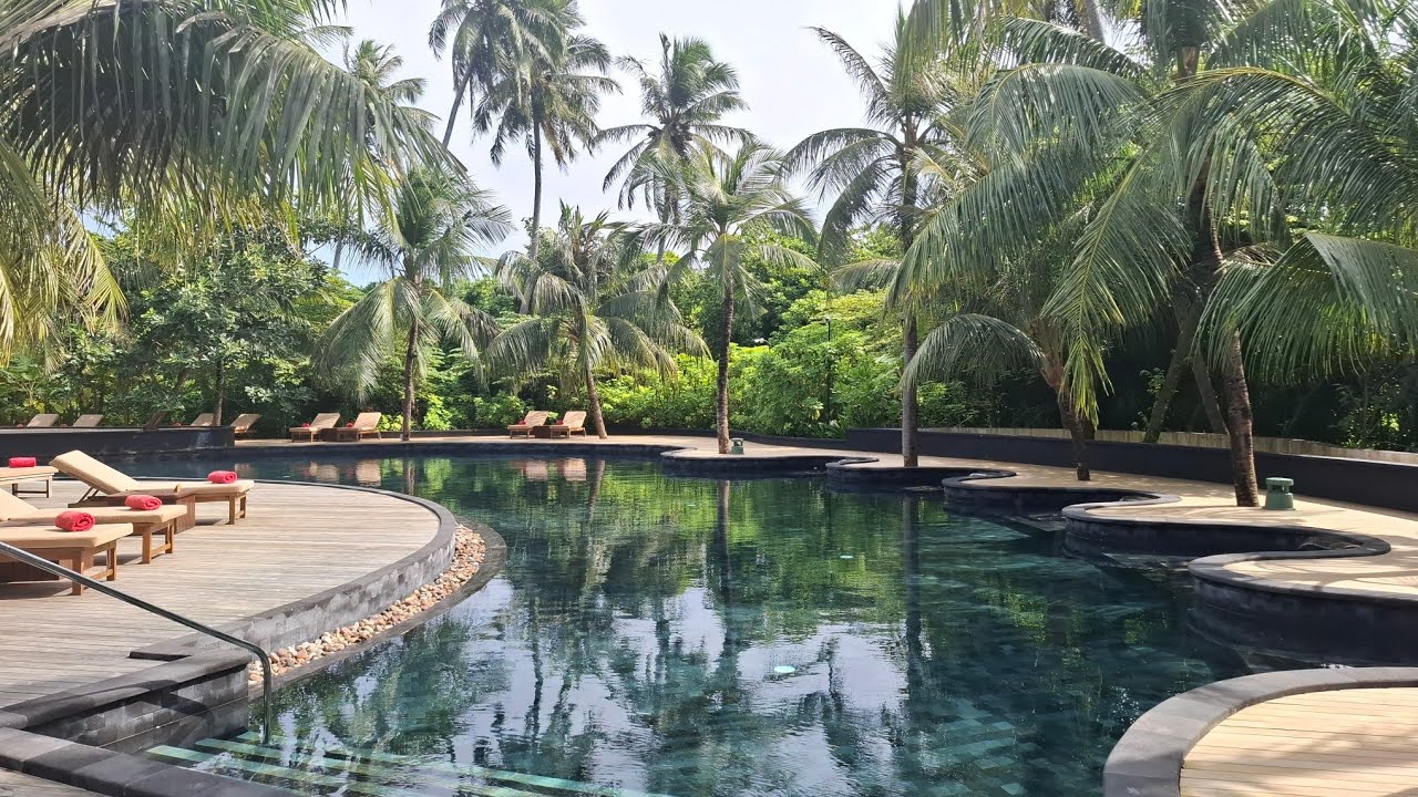 Jungali The Maldives most beautiful freeform pool at Siyam World, Sun Siyam island of peace & fun