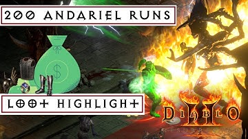 200 Andariel Runs: Diablo 2 Resurrected | Loot Highlight