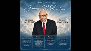 Welcome to the Celebration of Life Service for Jimmie W. Mondy
