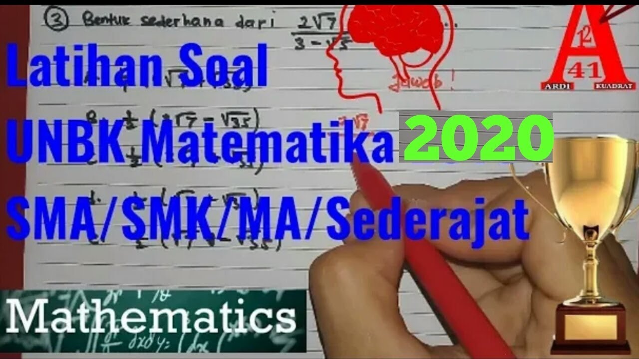 Prediksi Soal Matematika Unbk 2020 Part 3 No 3 Youtube