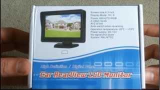 Unboxing 4,3 Tft Lcd Auto Kfz Pkw Monitor Bildschirm Dvd Rückfahrkamera Reverse Camera Rear View Car