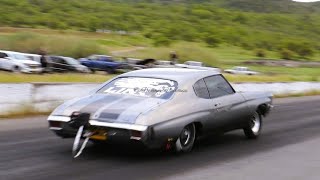 TWIN TURBO 70 Chevelle HITS first No Prep