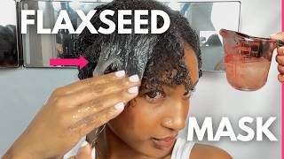 THIS MASK IS AMAZING FOR NATURAL HAIR | homemade diy flaxseed gel for detangling