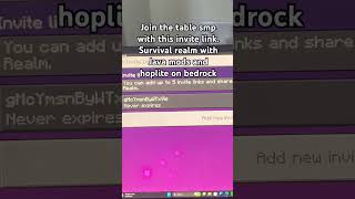 Copy the invite link to join the Table SMP