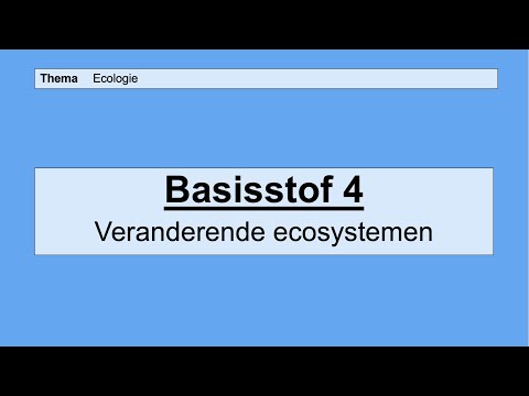 Havo 4 | Ecologie en milieu | Basisstof 4 veranderende ecosystemen