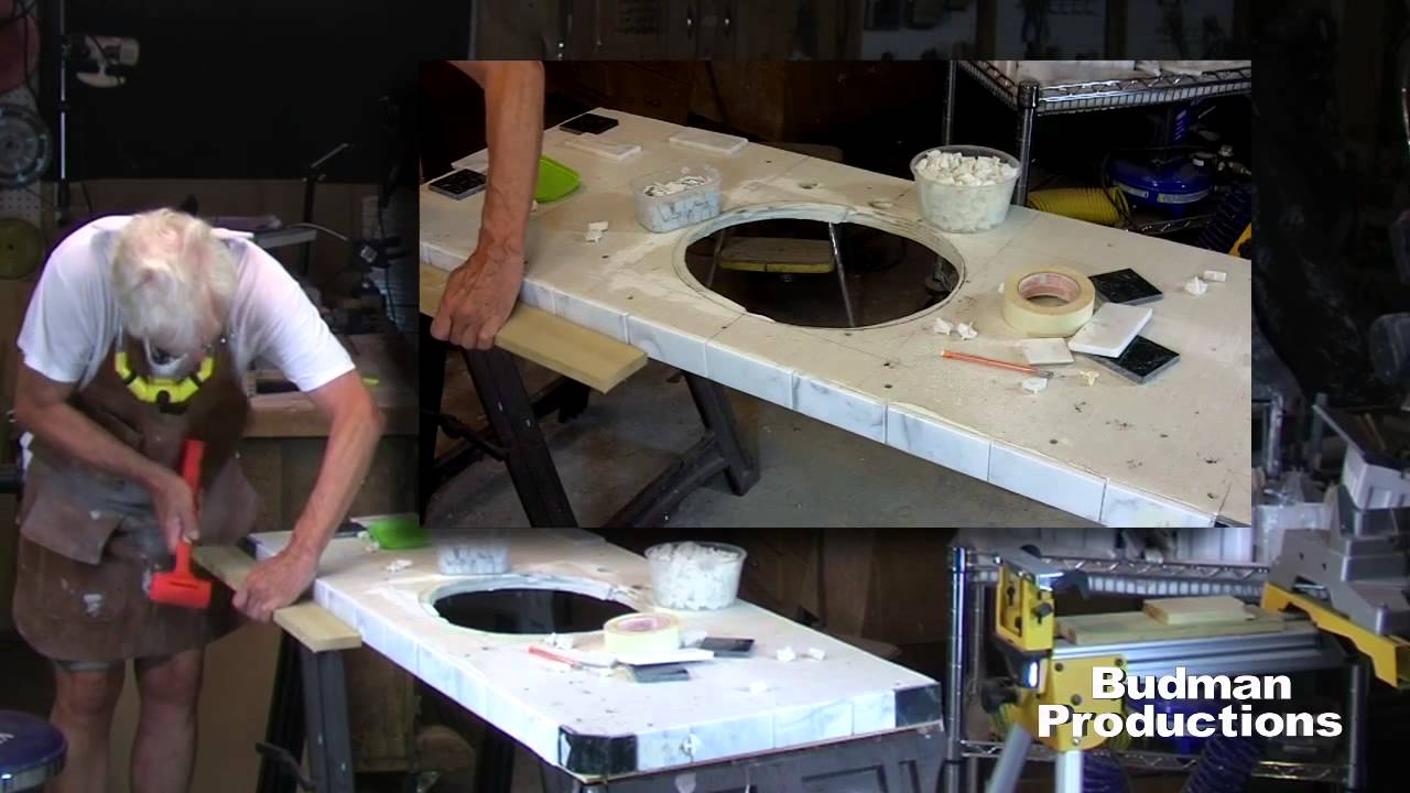 Mosaic Vanity Adhesives and Edge Application YouTube