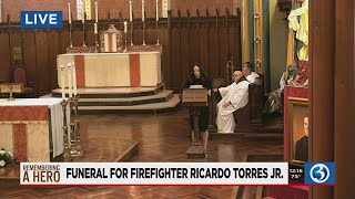 Video: Wife of fallen New Haven firefighter speaks at funeral