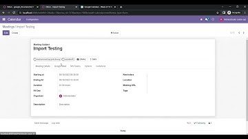 Odoo Google Meet Integration (Old Build)
