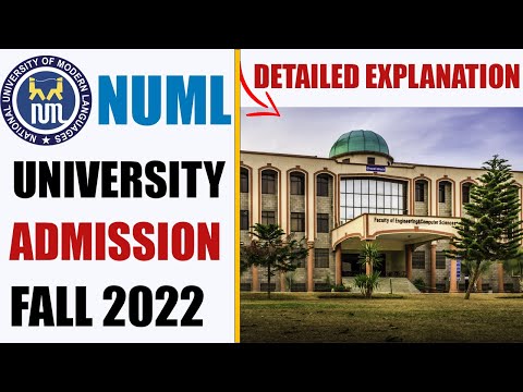 NUML University Admission Fall 2022 |Apply Online