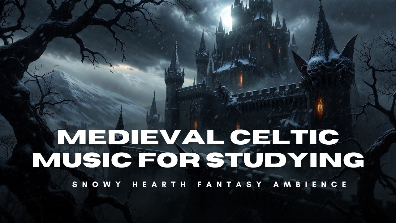 Medieval Celtic Music for Studying  Snowy Hearth Fantasy Ambience